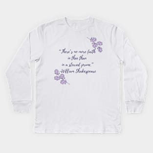 Shakespearean Insults: Stewed Prune Kids Long Sleeve T-Shirt